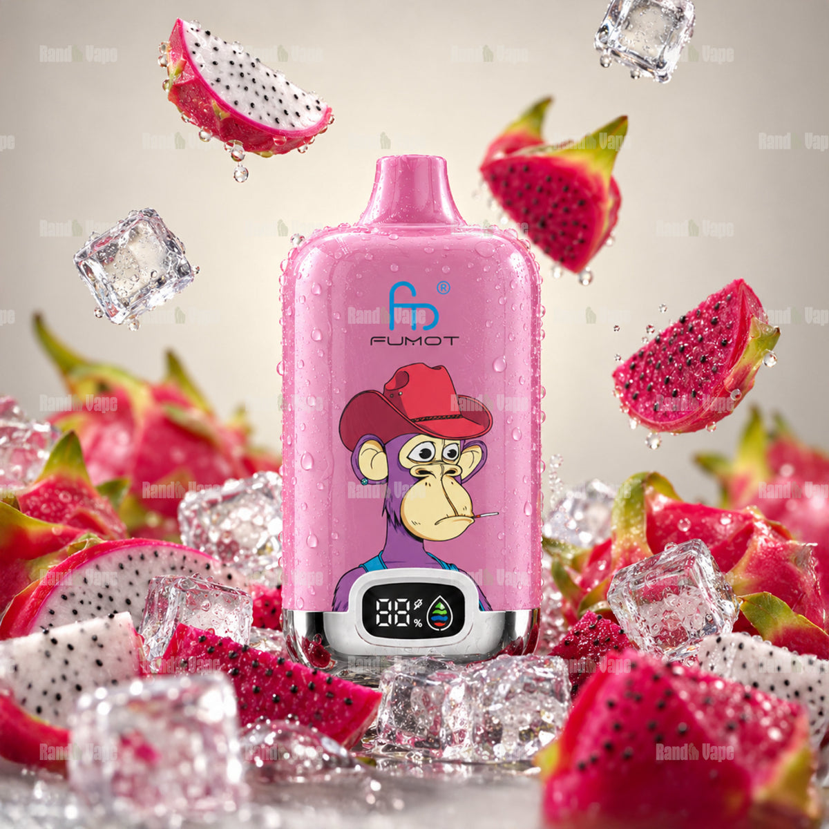 Fumot Digital Box 12000 Dragonfruit Ice Einweg Vape mit 12000 Zügen und Display