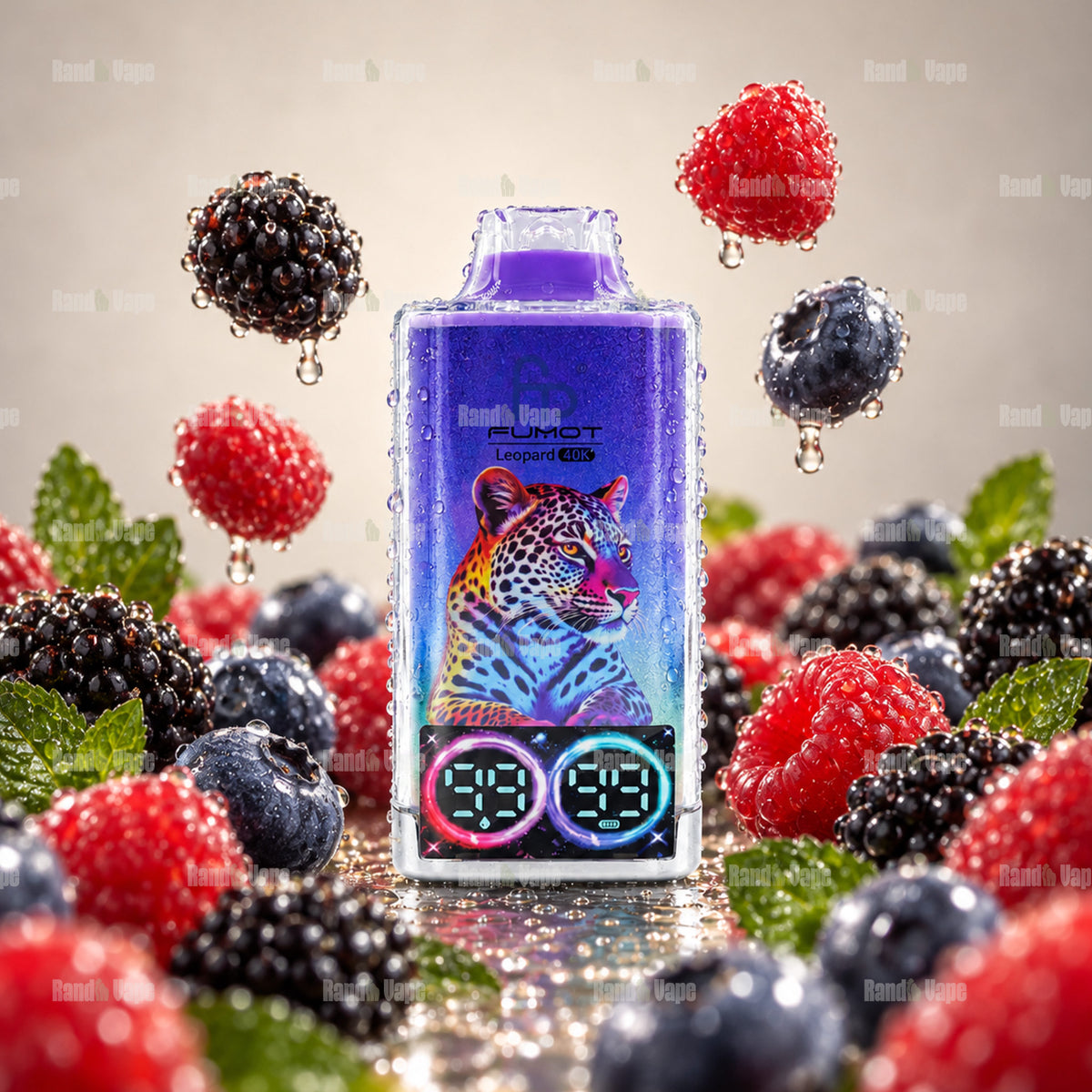 Fumot Leopard 40K Dr Blue Einweg Vape mit 40000 Zügen und Display
