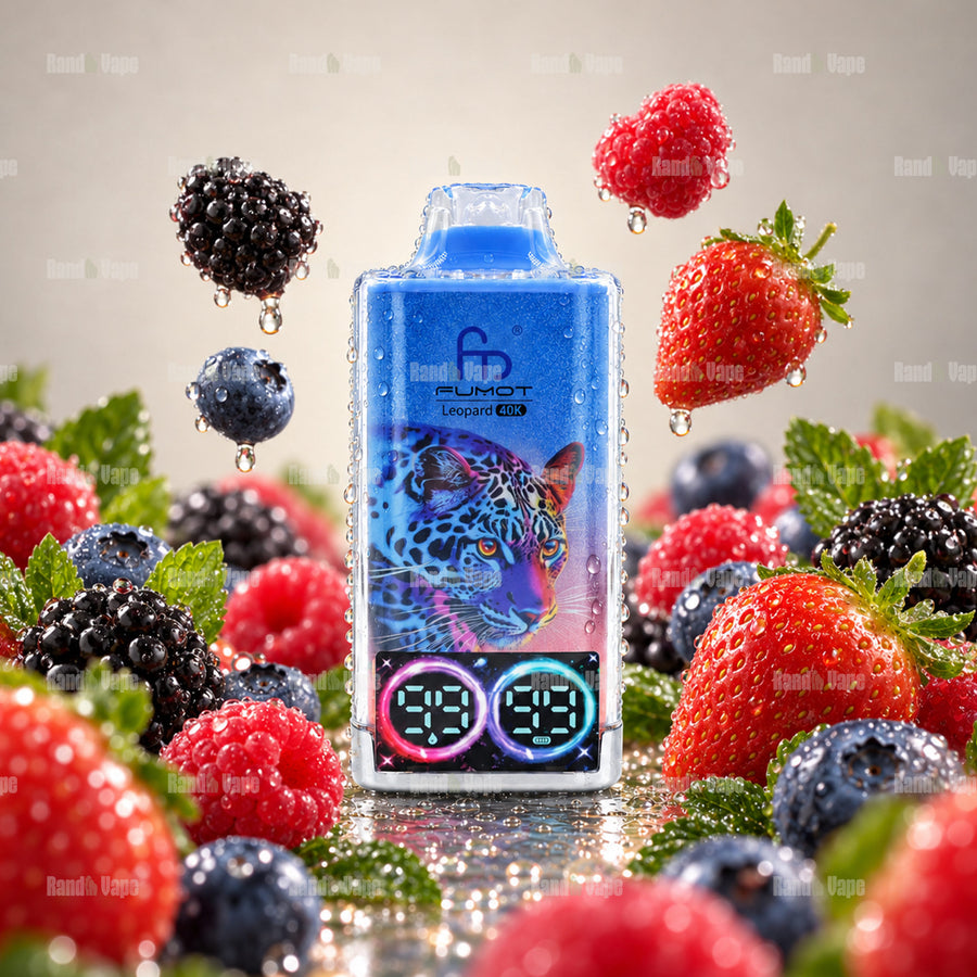 Fumot Leopard 40K Mixed Berries Einweg Vape mit 40000 Zügen und Display