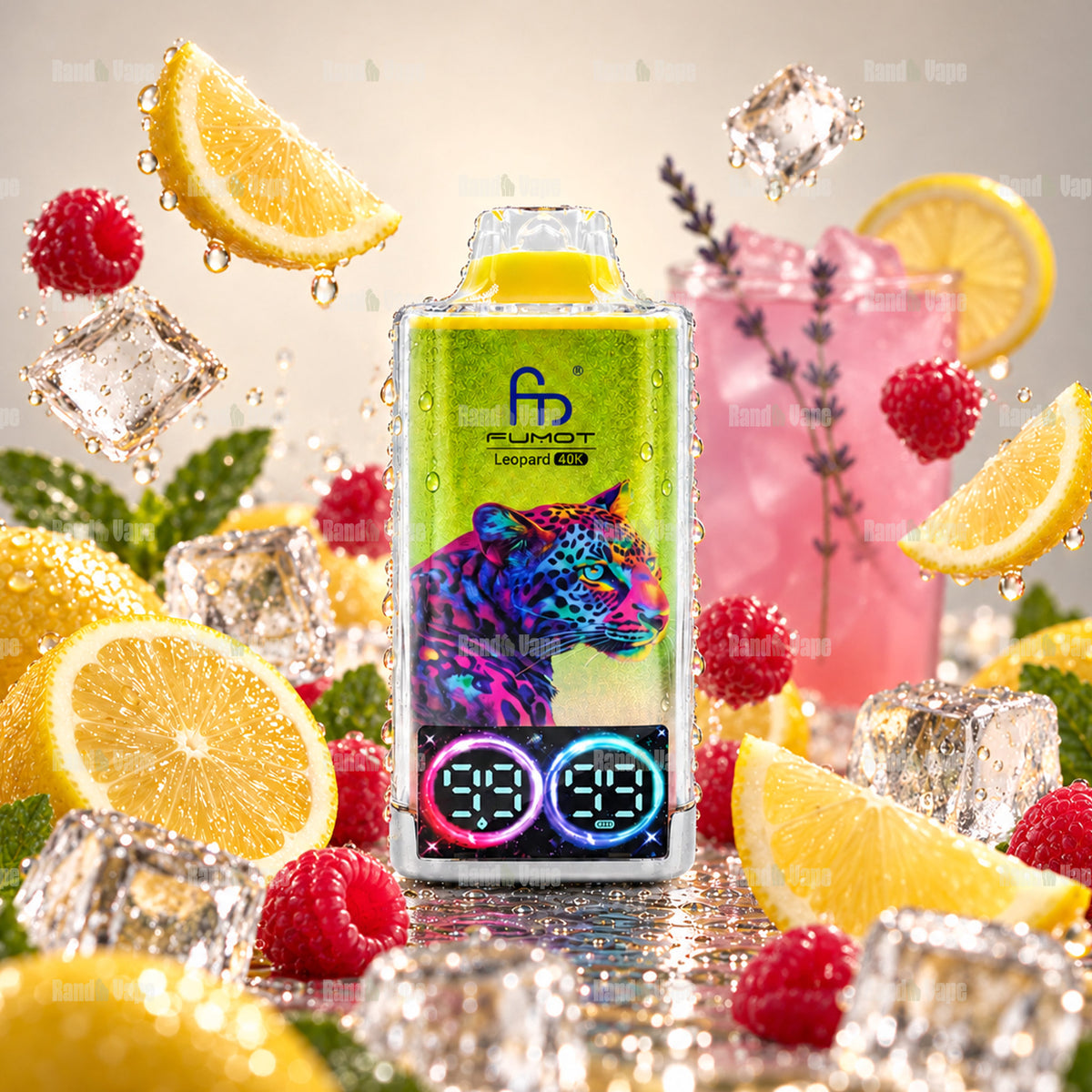 Fumot Leopard 40K Pink Lemonade Einweg Vape mit 40000 Zügen und Display