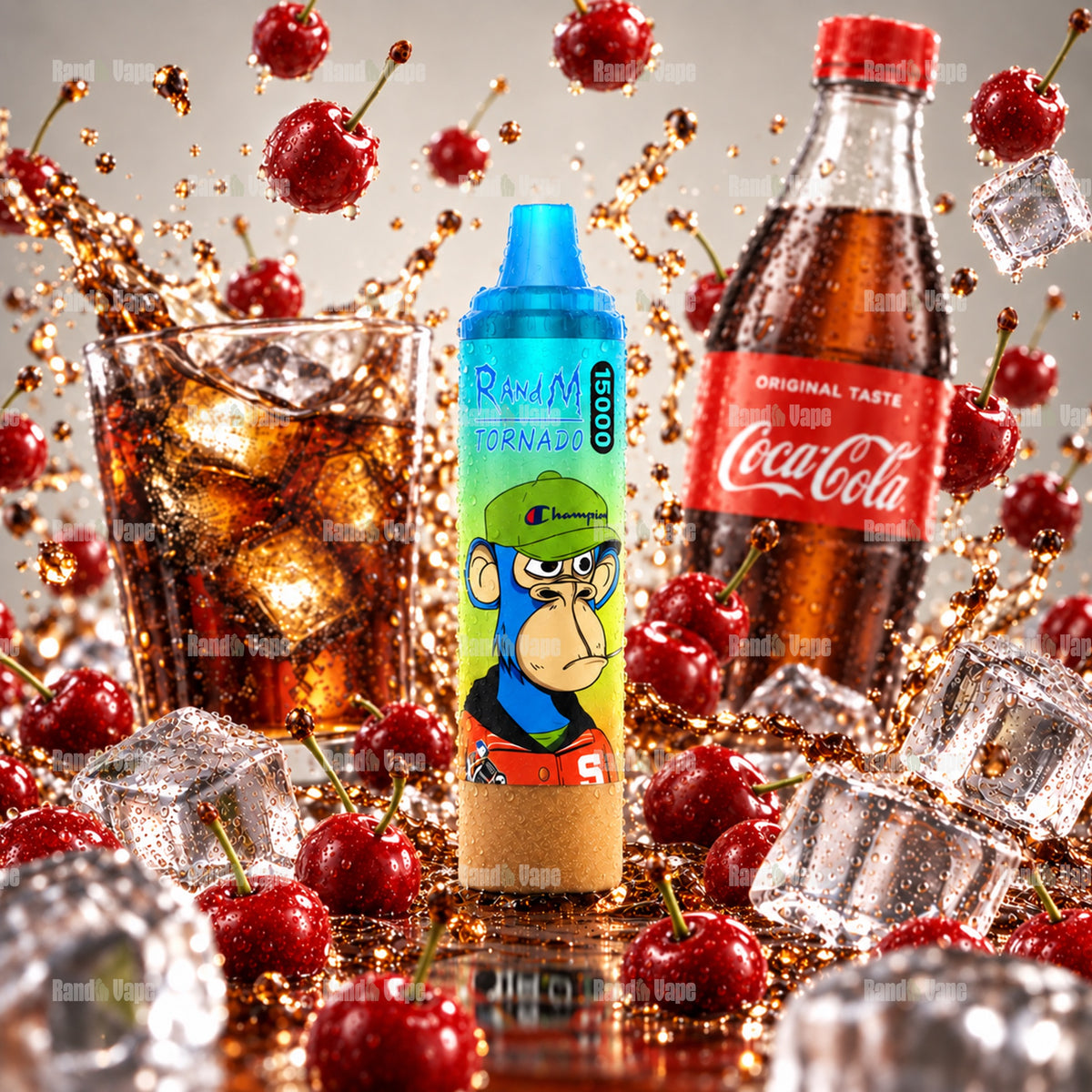 RandM Tornado 15000 Cherry Cola Einweg Vape mit 15000 Zügen