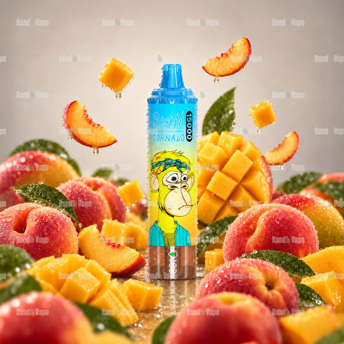 RandM Tornado 15000 Peach Mango Einweg Vape mit 15000 Zügen