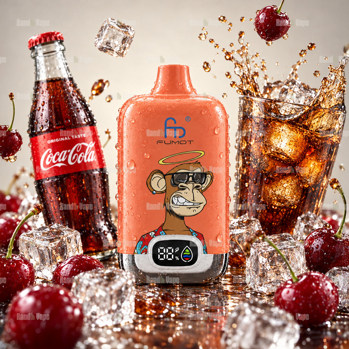 Fumot Digital Box 12000 Cherry Cola Einweg Vape mit 12000 Zügen und Display