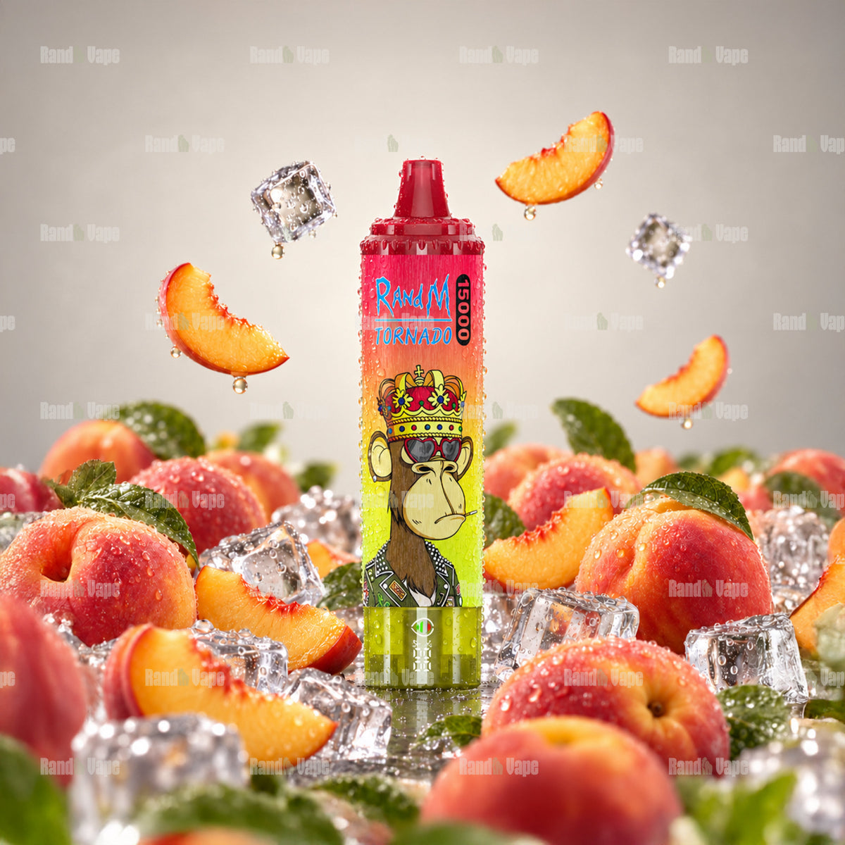 RandM Tornado 15000 Peach Ice Einweg Vape mit 15000 Zügen